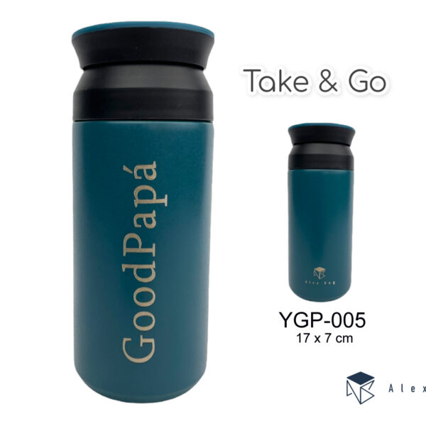 BOTELLA ACERO INOX 350 ML.COFFEE ,GOOD PAPA BLUE