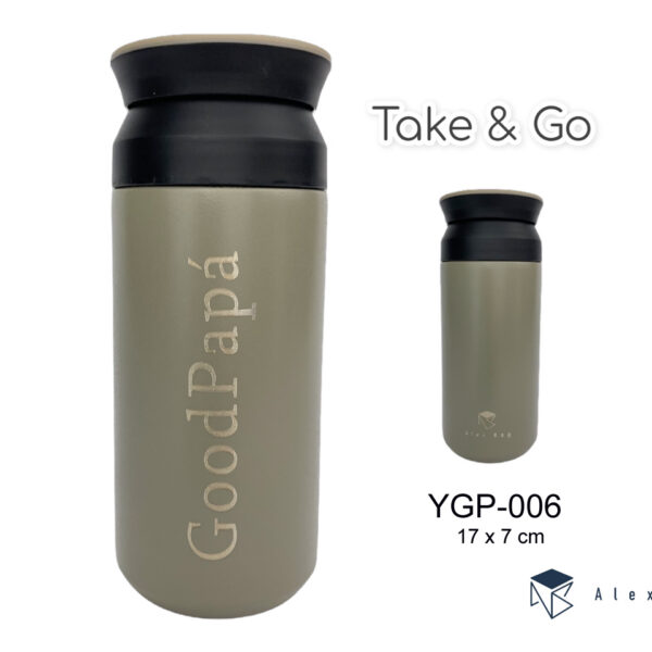 BOTELLA ACERO INOX 350 ML.COFFEE ,GOOD PAPA GREY