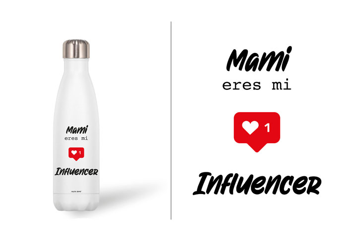 BOTELLA ACERO INOX 500 ML. MAMI...INFLUENCER