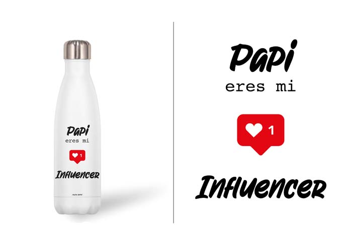 BOTELLA ACERO INOX 500 ML. PAPI...INFLUENCER