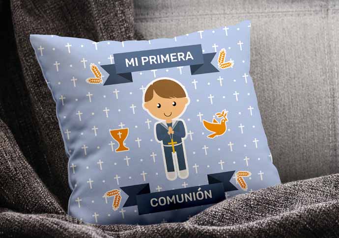 COJIN 40*40 MI PRIMERA COMUNION NIÑO