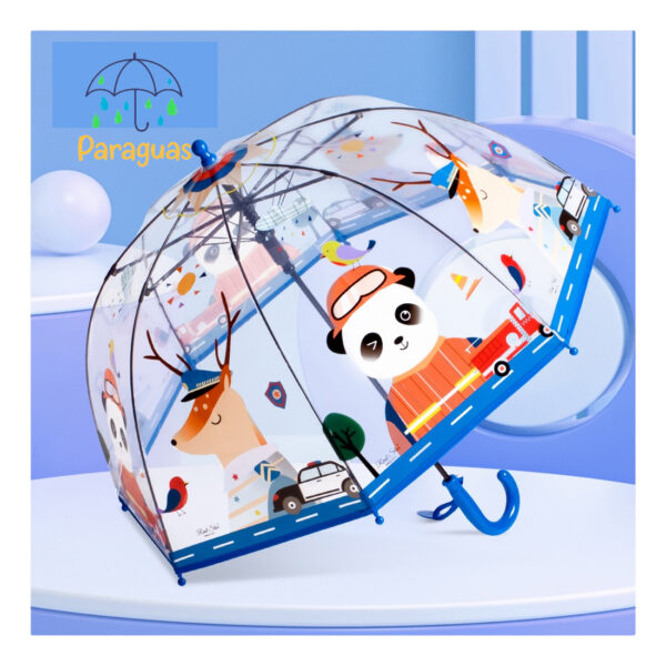 PARAGUAS INFANTIL AUTOMATICO TRANSP.,4 DISEÑOS