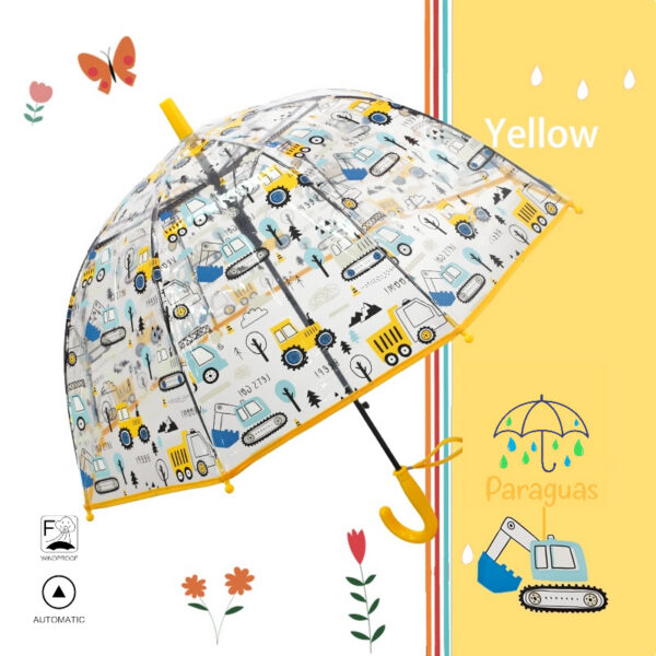 PARAGUAS INFANTIL AUTOMATICO TRANSP.,4 DISEÑOS