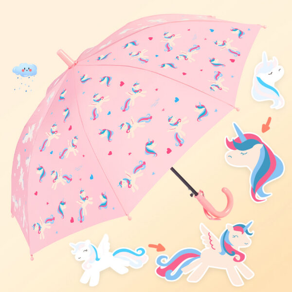 PARAGUAS INFANTIL CAMBIO DE COLOR 6 COLORES SURT